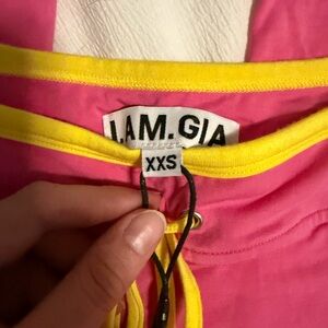 I.AM.GIA Pink Top with Yellow Accents